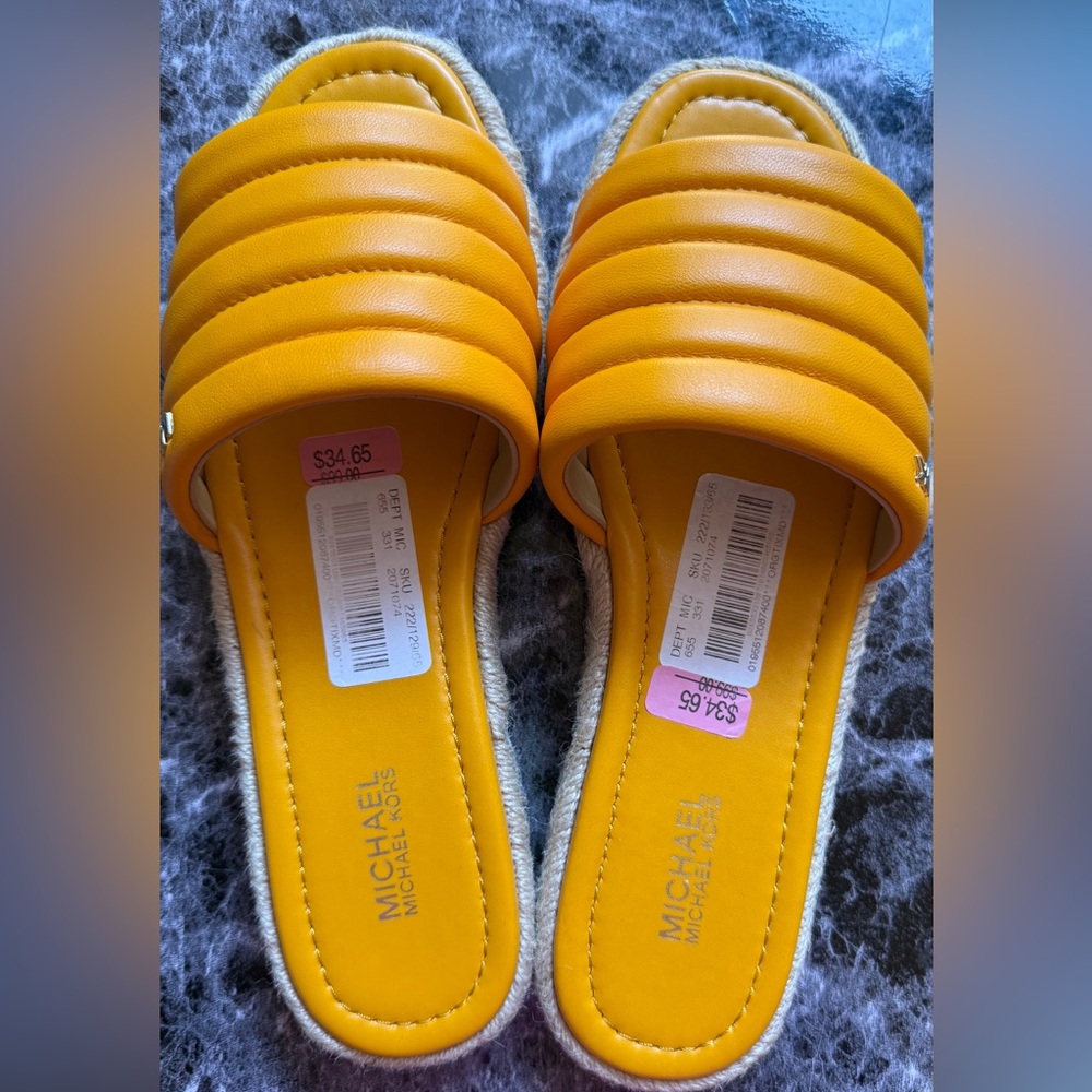 🛍️🛍️ BRAND NEW!!   MICHAEL KORS LEATHER & ESPADRILLE FLATS 🛍️🛍️